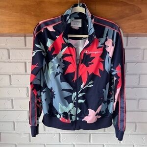 Champion Flower patterned Track Jack,  Size Small